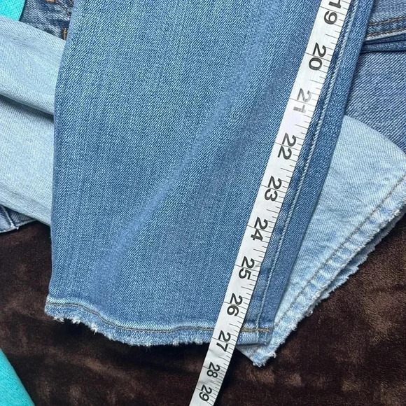 Frame Denim Le High Straight Distressed Jeans Straight Leg Medium Light Wash - Picture 11 of 15